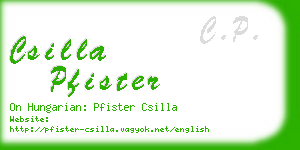 csilla pfister business card